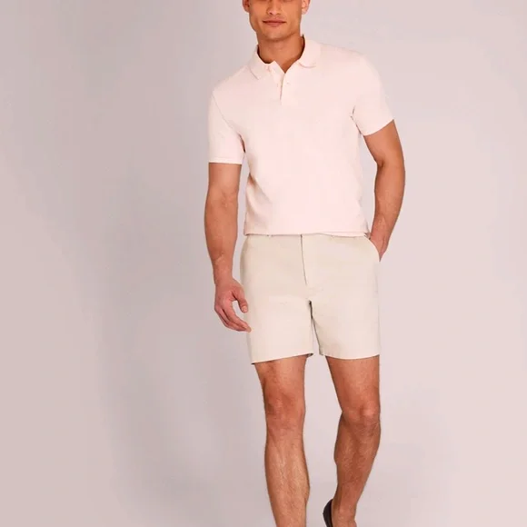 Tipped Collar Polo - Brand New - NEVER WORN -Light Pink